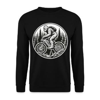 Aventure à vélo Bigfoot Mountain Bike Forest - Sweat-shirt Unisexe - noir - Devant - Alina (178cm) & Michal (187cm)