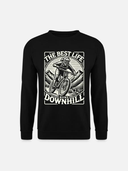 Bike Downhill Adventurer Retro Style - Unisex Sweatshirt - black