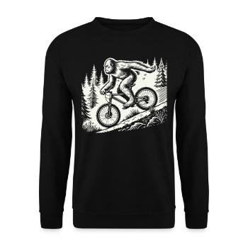 Adventure mountain biking with Bigfoot bike - Unisex Sweatshirt - black - Front - Alina (178cm) & Michal (187cm)