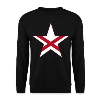 Alabama Fan T-Shirt – USA-Style - Unisex Pullover - Schwarz - Vorne - Alina (178cm) & Michal (187cm)