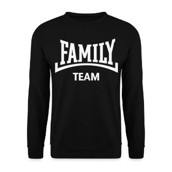 Family Team (Concave / White) - Unisex Sweatshirt - black - Front - Alina (178cm) & Michal (187cm)