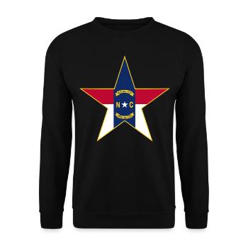 North Carolina Fan T-Shirt –Stylisch & Einzigartig - Unisex Pullover - Schwarz - Vorne - Alina (178cm) & Michal (187cm)