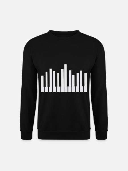 Tastatur Klaviertasten Musikinstrument Musiker - Unisex Pullover - Schwarz