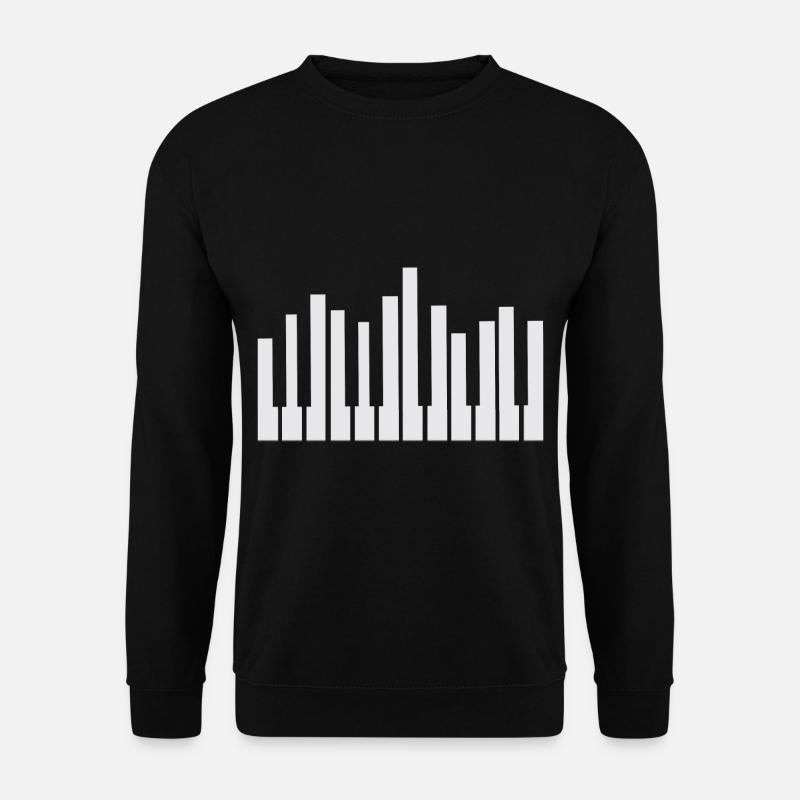 Tastatur Klaviertasten Musikinstrument Musiker - Unisex Pullover - Schwarz