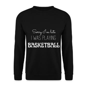 Gift basketball basketball funny sport passion - Unisex Sweatshirt - black - Front - Alina (178cm) & Michal (187cm)