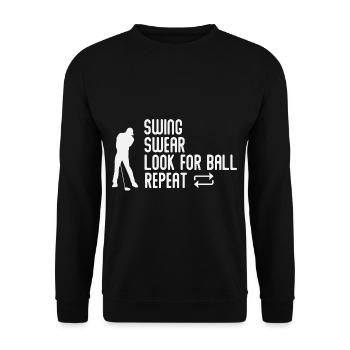 Golf sarcastique blague golf golf golf - Sweat-shirt Unisexe - noir - Devant - Alina (178cm) & Michal (187cm)