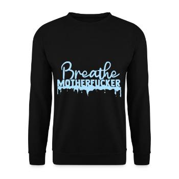 Cold Showers Eisbade Atemkontrolle Atmung - Unisex Pullover - Schwarz - Vorne - Alina (178cm) & Michal (187cm)