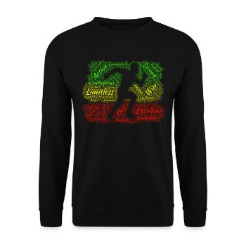Schwarzer Mann - Unisex Pullover - Schwarz - Vorne - Alina (178cm) & Michal (187cm)