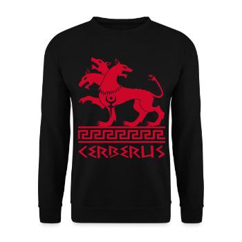 Red cerberus dog - Unisex Sweatshirt - black - Front - Alina (178cm) & Michal (187cm)