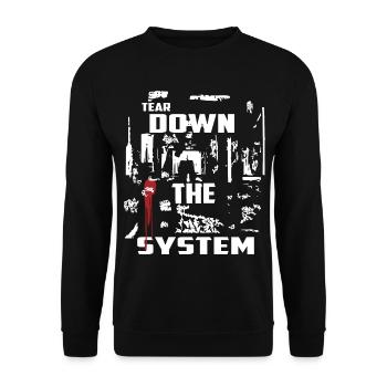 Détruire le système - Sweat-shirt Unisexe - noir - Devant - Alina (178cm) & Michal (187cm)