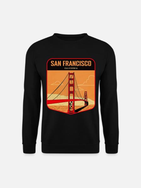 Badge rétro Golden Gate San Francisco - Sweat-shirt Unisexe - noir
