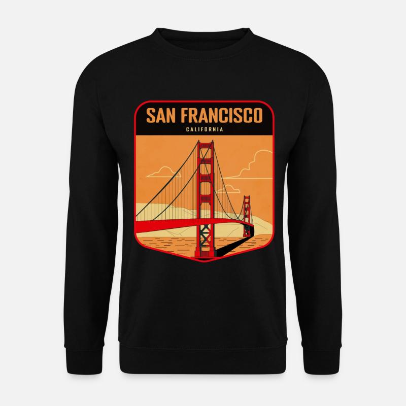 Golden Gate Retro Badge San Francisco - Unisex Sweatshirt - black