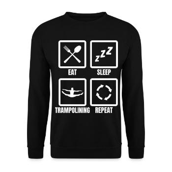 Trampolinist Routine - Unisex Pullover - Schwarz - Vorne - Alina (178cm) & Michal (187cm)