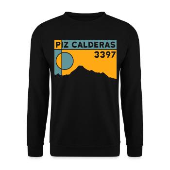 Piz Calderas : Randonnée, Trekking, Ski de randonnée, Souvenir - Sweat-shirt Unisexe - noir - Devant - Alina (178cm) & Michal (187cm)
