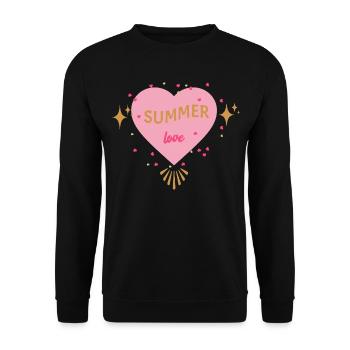 Summer Love, Love of Summer, Vacation - Unisex Sweatshirt - black - Front - Alina (178cm) & Michal (187cm)