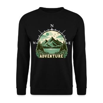 Adventure - Unisex Sweatshirt - black - Front - Alina (178cm) & Michal (187cm)
