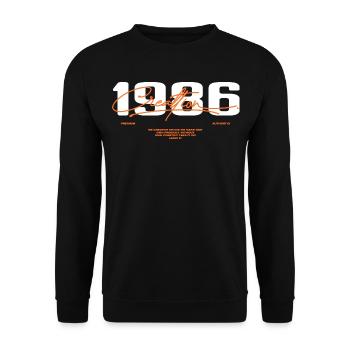 1986 Vintage Retro 1986 Birthday Gift 1986 - Unisex Sweatshirt - black - Front - Alina (178cm) & Michal (187cm)