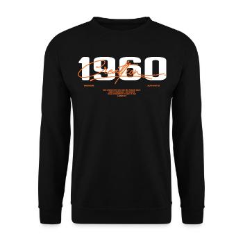 1960er Jahre Vintage Retro 1960er Jahre Geburtstagsgeschenk - Unisex Pullover - Schwarz - Vorne - Alina (178cm) & Michal (187cm)