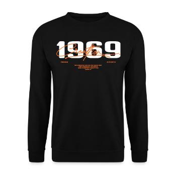 1969 Vintage Rétro 1969 Cadeau D'anniversaire 1969 - Sweat-shirt Unisexe - noir - Devant - Alina (178cm) & Michal (187cm)