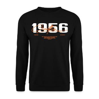 1956 Vintage Retro 1956 Geburtstagsgeschenk 1956 - Unisex Pullover - Schwarz - Vorne - Alina (178cm) & Michal (187cm)