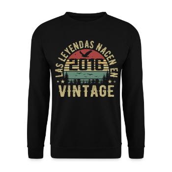 Legends Are Born 2016 Birthday Gift 2016 - Unisex Sweatshirt - black - Front - Alina (178cm) & Michal (187cm)