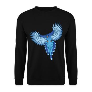 The Flight of the Blue Bird - Unisex Sweatshirt - black - Front - Alina (178cm) & Michal (187cm)