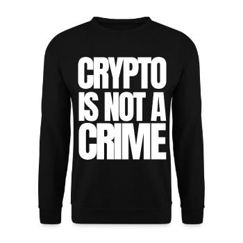 CRYPTO IS NOT A CRIME  - Unisex Pullover - Schwarz - Vorne - Alina (178cm) & Michal (187cm)