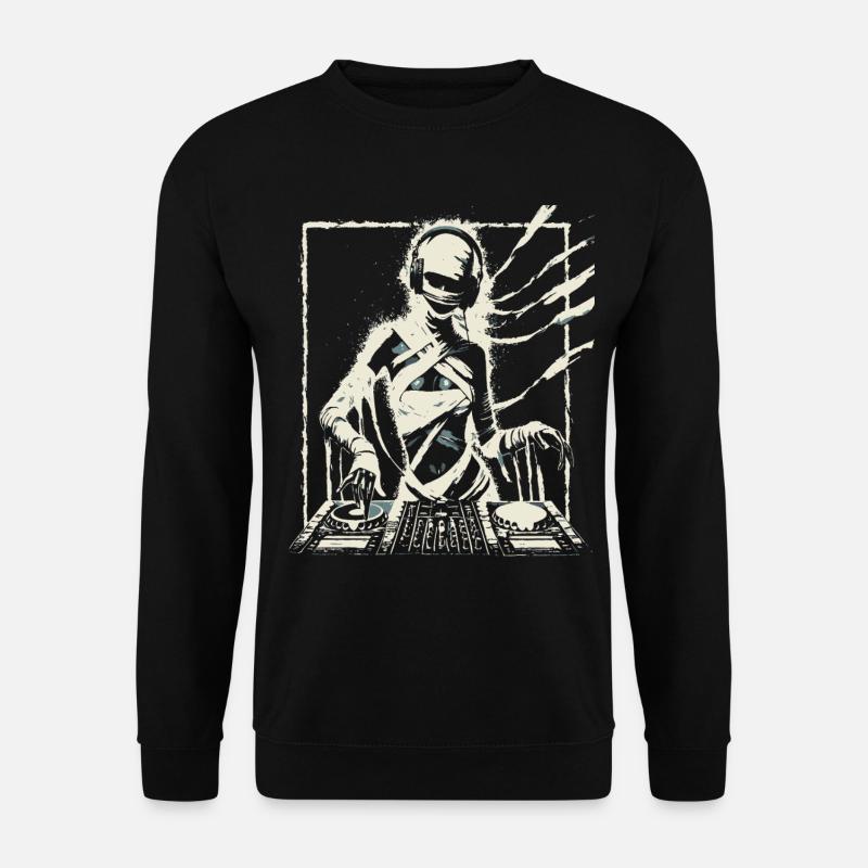 Futuristischer DJ mit Glitch-Effekten. - Unisex Pullover - Schwarz