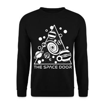 Eine Tür zum Weltraum - Unisex Pullover - Schwarz - Vorne - Alina (178cm) & Michal (187cm)