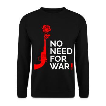 Pas de guerre - Sweat-shirt Unisexe - noir - Devant - Alina (178cm) & Michal (187cm)