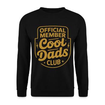 Cool Dad Club Badge - Unisex Sweatshirt - black - Front - Alina (178cm) & Michal (187cm)