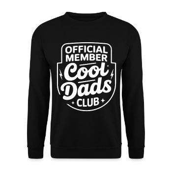 Offizieller Cool Dads Club - Unisex Pullover - Schwarz - Vorne - Alina (178cm) & Michal (187cm)