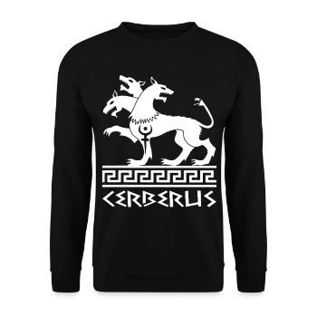Chien Cerbère blanc - Sweat-shirt Unisexe - noir - Devant - Alina (178cm) & Michal (187cm)