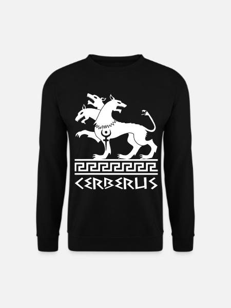 White Cerberus Dog - Unisex Sweatshirt - black