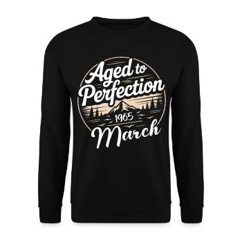 Birthday present march 1965 - Unisex Sweatshirt - black - Front - Alina (178cm) & Michal (187cm)
