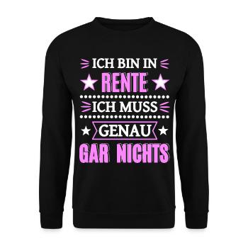 Finally retired - Unisex Sweatshirt - black - Front - Alina (178cm) & Michal (187cm)