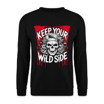 Garde ton côté sauvage - Sweat-shirt Unisexe - noir - Devant - Alina (178cm) & Michal (187cm)