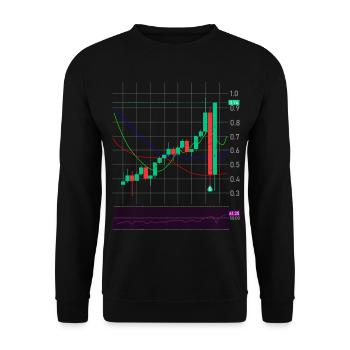 Échange d’actions crypto - Sweat-shirt Unisexe - noir - Devant - Alina (178cm) & Michal (187cm)