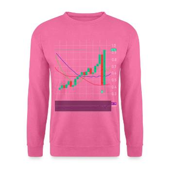 Échange d’actions crypto - Sweat-shirt Unisexe - rose - Devant