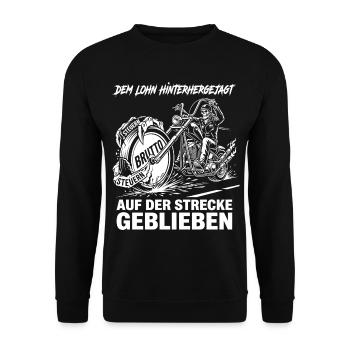 Chasing the reward, falling by the wayside - Unisex Sweatshirt - black - Front - Alina (178cm) & Michal (187cm)