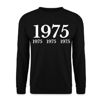 1975 - Sweat-shirt Unisexe - noir - Devant - Alina (178cm) & Michal (187cm)