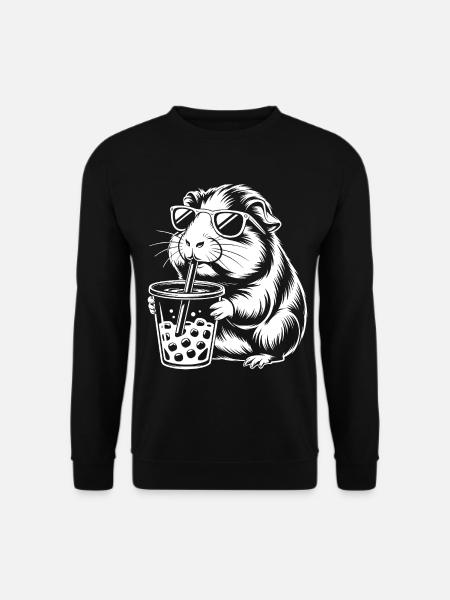 Guinea pig with sunglasses - Unisex Sweatshirt - black