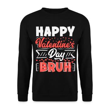 Retro Heart Valentine's Day Design Love - Unisex Sweatshirt - black - Front - Alina (178cm) & Michal (187cm)