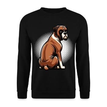 Boxer Boxer Holder Boxer Dog Boxer Owner Boxer Fan - Unisex Sweatshirt - black - Front - Alina (178cm) & Michal (187cm)