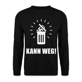 Kann Weg! (Gegen Rechts, Nie Wieder, Politik / W) - Unisex Pullover - Schwarz - Vorne - Alina (178cm) & Michal (187cm)