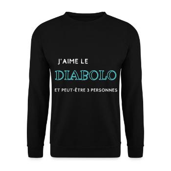 Cadeau humour diabolo cirque passion drôle - Sweat-shirt Unisexe - noir - Devant - Alina (178cm) & Michal (187cm)