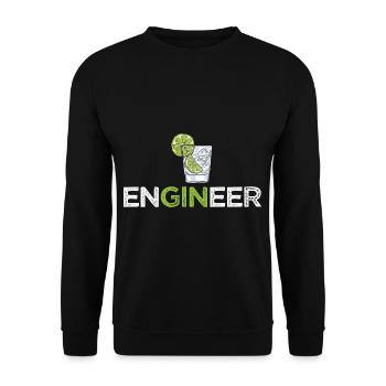 Funny Gin Lover Tonic Sayings Gift - Unisex Sweatshirt - black - Front - Alina (178cm) & Michal (187cm)