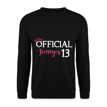 Adolescent fille princesse 13e anniversaire - Sweat-shirt Unisexe - noir - Devant - Alina (178cm) & Michal (187cm)