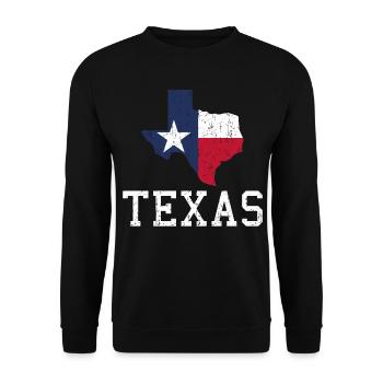 Texas - Sweat-shirt Unisexe - noir - Devant - Alina (178cm) & Michal (187cm)