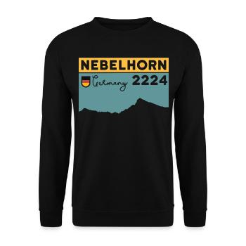 Nebelhorn Finisher Climbing Hiking Oberstdorf - Unisex Sweatshirt - black - Front - Alina (178cm) & Michal (187cm)